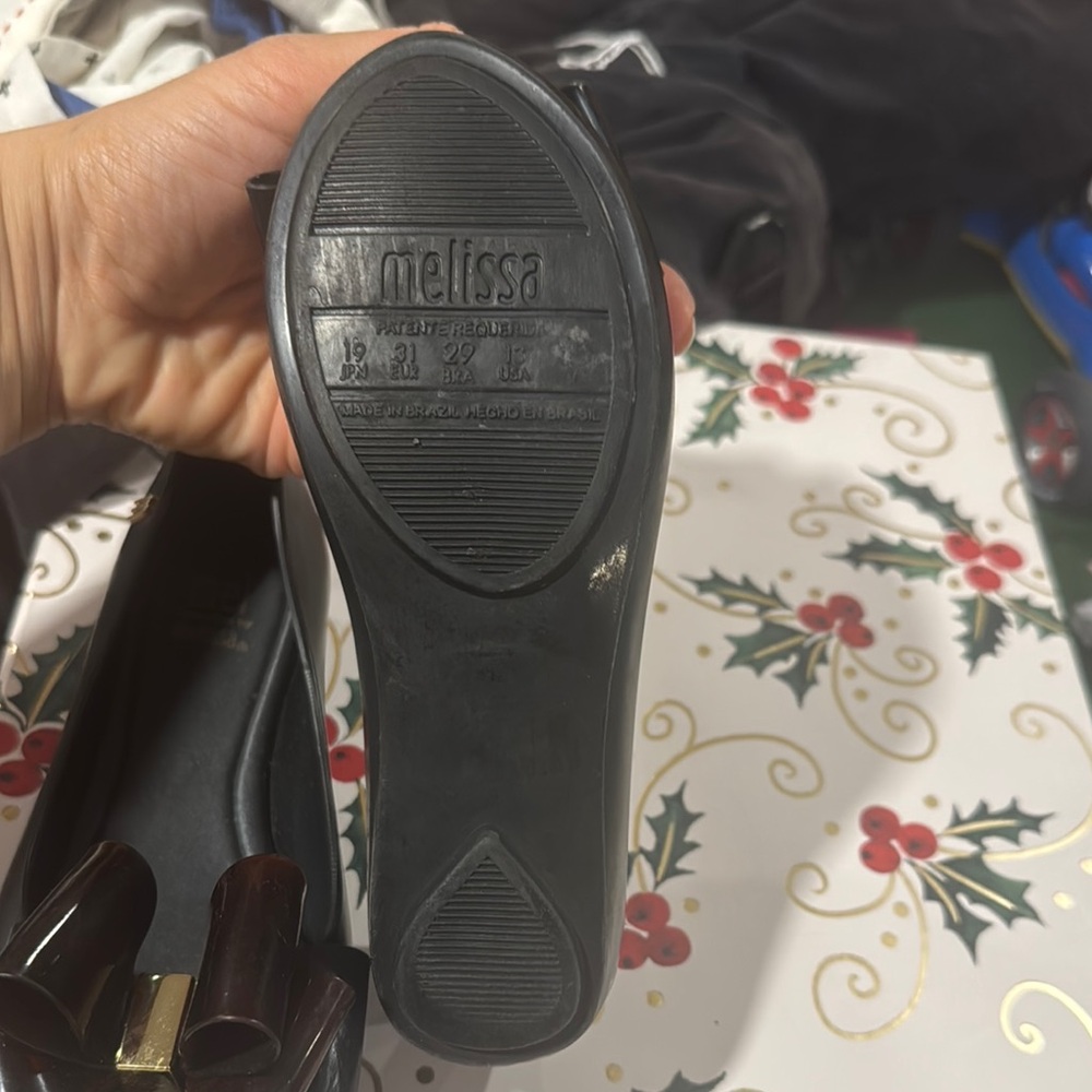 ME Makeover Essentials Women's Black Flats with Brown Bow - Picture 3 of 6
